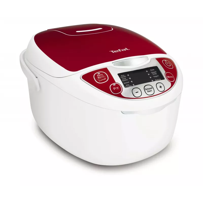 Tefal Multicook Pro 12 programų, 1,8 L, 750 W, Raudona, Balta, Keraminis, LCD, 24 h