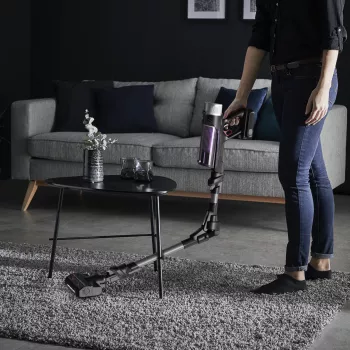 Rowenta RH2037 2-in-1 belaidis šluotinis dulkių siurblys, sausas valymas, be maišelio, 0,4 l, 250 W, juoda, violetinė