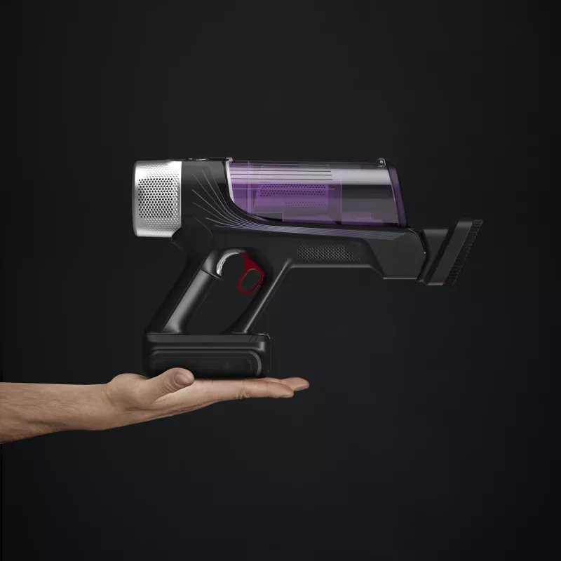 Rowenta RH2037 2-in-1 belaidis šluotinis dulkių siurblys, sausas valymas, be maišelio, 0,4 l, 250 W, juoda, violetinė