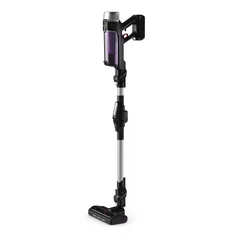 Rowenta RH2037 2-in-1 belaidis šluotinis dulkių siurblys, sausas valymas, be maišelio, 0,4 l, 250 W, juoda, violetinė
