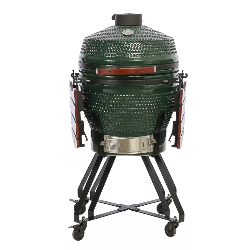 TARGUS Kamado Pro 22 colių dydis M (TunaBone) – keraminis kepsninė, 22 colių kepimo paviršius, žalia
