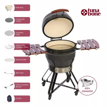 Griliukas Kamado Pro 22 coliai TARGUS dydis M tamsiai pilkas