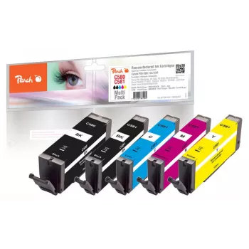 Kasetė Peach PI100-356 5 vnt. Suderinama Standartinė Juoda, Cyan, Magenta, Geltona