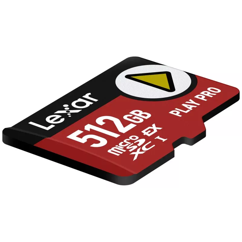 Lexar PLAY PRO 512 GB microSDXC atminties kortelė UHS-I U3 – 900 MB/s skaitymas, 600 MB/s rašymas