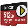 Lexar PLAY PRO 512 GB microSDXC atminties kortelė UHS-I U3 – 900 MB/s skaitymas, 600 MB/s rašymas