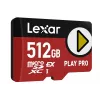 Lexar PLAY PRO 512 GB microSDXC atminties kortelė UHS-I U3 – 900 MB/s skaitymas, 600 MB/s rašymas