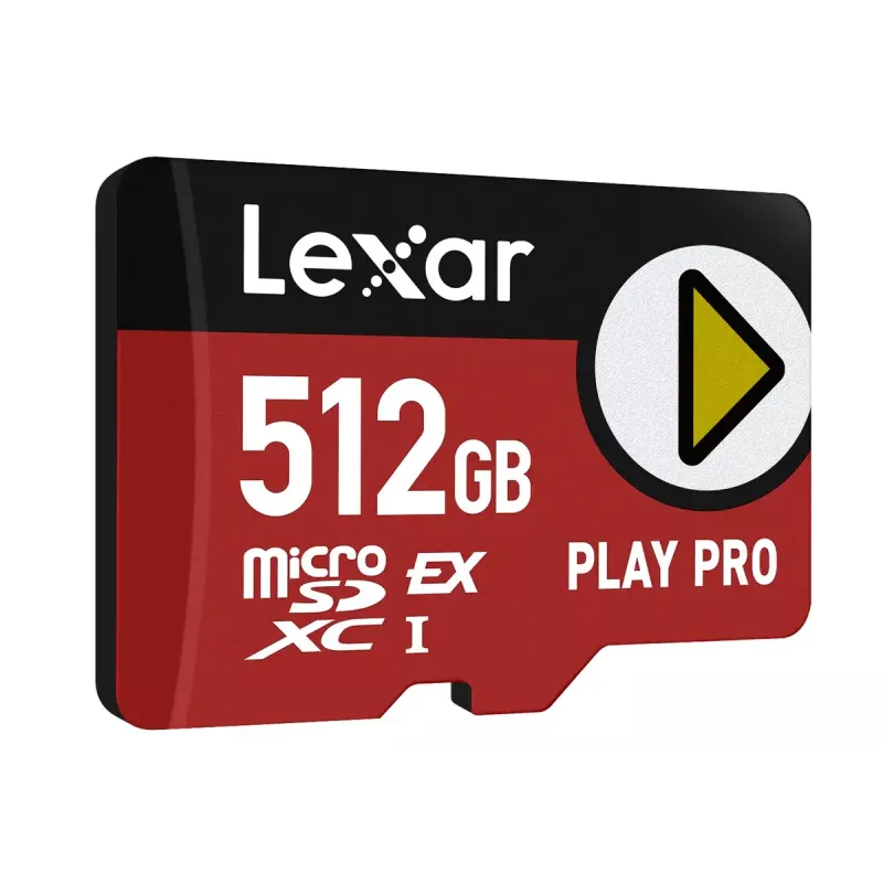 Lexar PLAY PRO 512 GB microSDXC atminties kortelė UHS-I U3 – 900 MB/s skaitymas, 600 MB/s rašymas