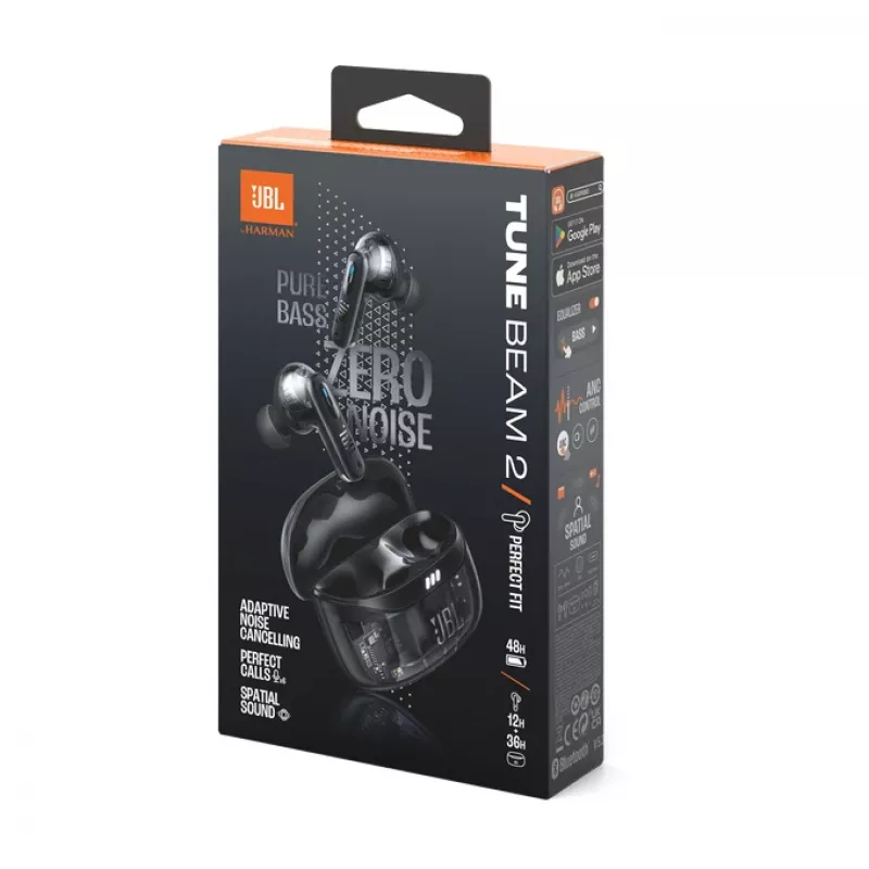 JBL Tune Beam 2 Ghost Edition Belaidės ausinės Ausinės Į ausį Muzika/Kasdienis Bluetooth Juodos