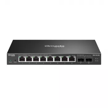 Valdomas 2.5G Ethernet jungiklis TP‑Link ES210X‑M2 — 8x 2.5G (100/1000/2500), 80 Gbps, stalinis/sieninis