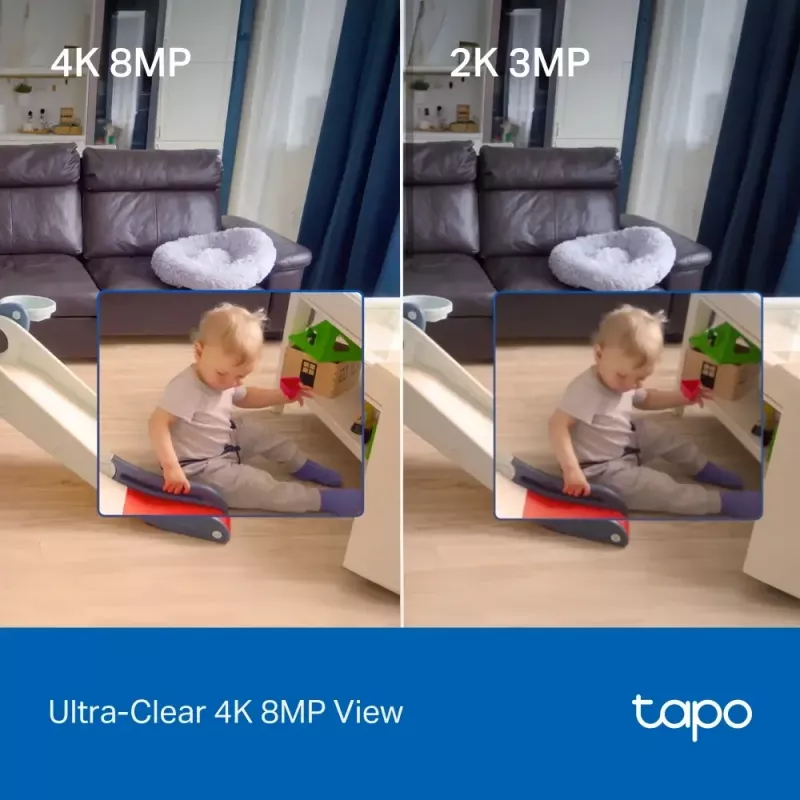 TP-LINK Tapo C250 PTZ 8MP 4K namų apsaugos Wi-Fi kamera su AI ir naktiniu matymu