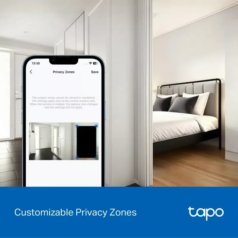 TP-LINK Tapo C250 PTZ 8MP 4K namų apsaugos Wi-Fi kamera su AI ir naktiniu matymu