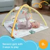 Fisher-Price Sensimals Simply Senses Newborn Gym – kūdikių kilimėlis su 6 sensoriniais žaislais
