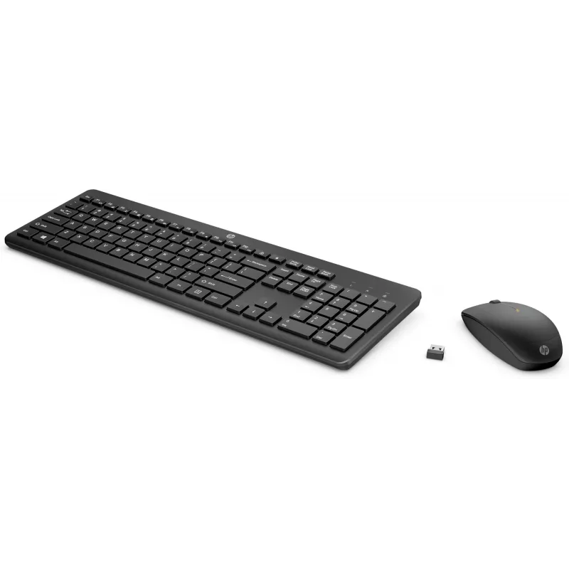 HP 235 belaidė klaviatūra ir pelė, RF belaidis, mechaninis, QWERTY, juoda, pelė įtraukta