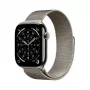 Išmanusis laikrodis Apple Watch Series 11 GPS + Cellular 46mm natūralaus titano korpusas su natūralia Milano kilpa S/M, 64GB, OLED, 5G, atsparus vandeniui 50m