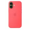Silicone dėklas su MagSafe, skirtas Apple iPhone 17 — Bright Guava, tinka 6,3 colio (16 cm) ekranui