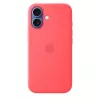 Silicone dėklas su MagSafe, skirtas Apple iPhone 17 — Bright Guava, tinka 6,3 colio (16 cm) ekranui