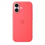 Silicone dėklas su MagSafe, skirtas Apple iPhone 17 — Bright Guava, tinka 6,3 colio (16 cm) ekranui