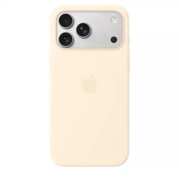 Silicone Dėklas su MagSafe Apple iPhone 17 Pro Max Vanilla, tinka 17,5 cm (6,9 colio) ekranui