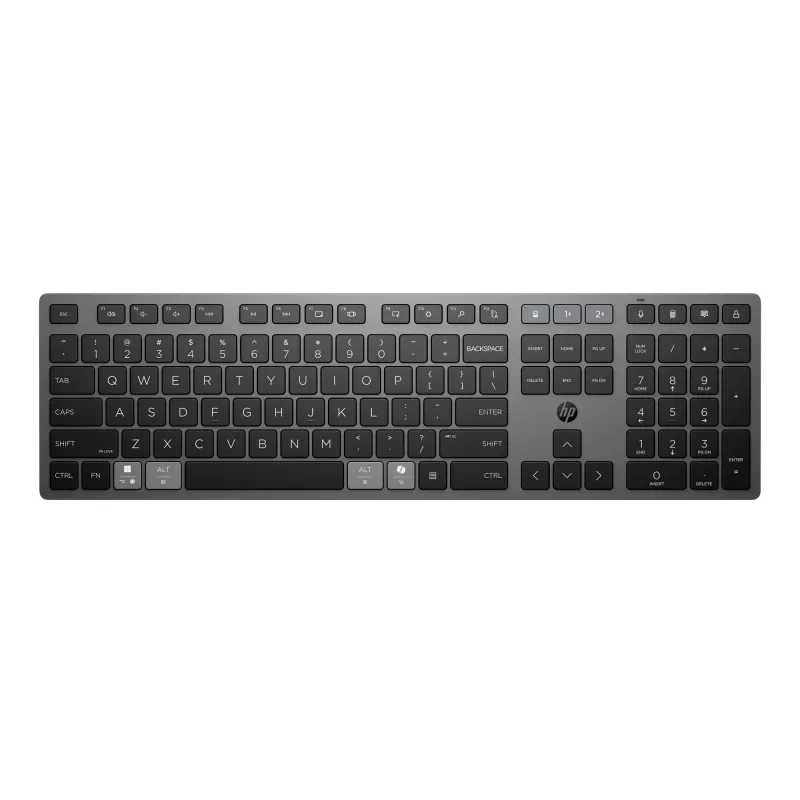 HP 720 belaidė klaviatūra daugeliui įrenginių, įkraunama per USB-C