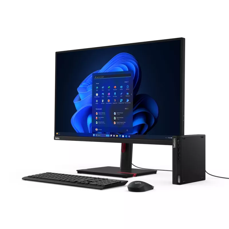 Lenovo ThinkCentre M70q Gen 5 mini kompiuteris, Intel Core i5-14500T, 16 GB DDR5, 512 GB SSD, Windows 11 Pro, juodas