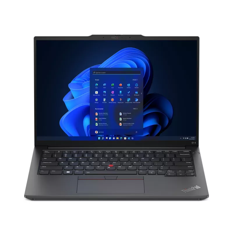 Lenovo ThinkPad E14 Gen 5 (AMD) AMD Ryzen™ 3 7330U nešiojamas kompiuteris 35,6 cm (14 colių) WUXGA 8 GB DDR4-SDRAM 256 GB SSD Wi-Fi 6 (802.11ax) Windows 11 Pro Vokiška juoda
