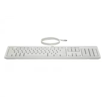 HP 225 laidinis pelės ir klaviatūros rinkinys, pilno dydžio (100%), USB, balta, pelė įtraukta