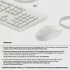 HP 225 laidinis pelės ir klaviatūros rinkinys, pilno dydžio (100%), USB, balta, pelė įtraukta