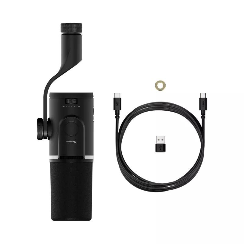 HyperX FlipCast – USB/XLR dinaminis mikrofonas (juodas)