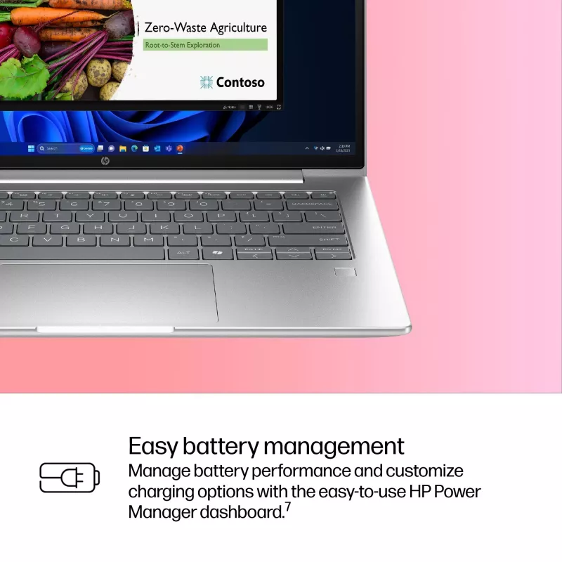 HP ProBook 4 G1iR nešiojamas kompiuteris su Intel Core 5 120U procesoriumi, 35,6 cm (14 colių) WUXGA ekranu, 16 GB DDR5-SDRAM, Wi-Fi 6E (802.11ax) ir Windows 11 Pro, sidabrinis