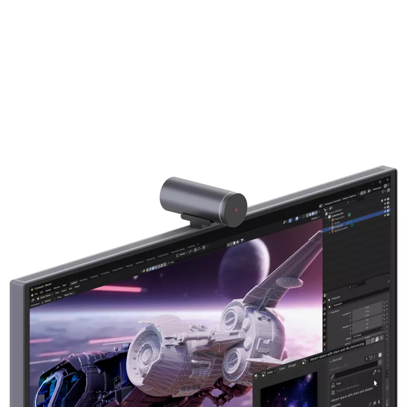 Monitorius Lenovo Yoga Pro 27UD-10 — 26,5 colio QD-OLED 4K (3840×2160), 0,03 ms, USB-C centrinė stotelė, VESA, garsiakalbiai, aukščio reguliavimas, juodas