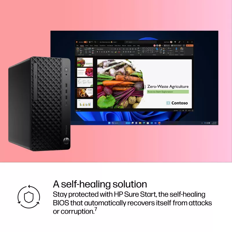 HP ProDesk 4 Tower G1i stalinis kompiuteris AI Intel Core Ultra 5 225 16 GB DDR5-SDRAM Windows 11 Pro