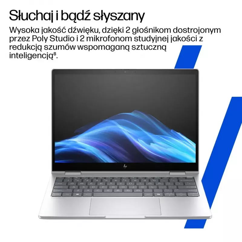 HP EliteBook 8 Flip G1i 13 Ultra nešiojamas kompiuteris – 13,3 colių WUXGA jutiklinis IPS 400 nitų, Ryzen 7 255U, 32 GB LPDDR5x-7500, 1 TB SSD, Intel Arc kamera, 62 Wh, Windows 11 Pro