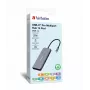 Verbatim CMH-14 USB-C 14 prievadų stotelė, 5000 Mbit/s, sidabrinė