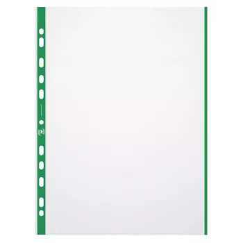 A4 dokumentų segtuvas Elba Oxford 100206877, skaidrus su žalia sustiprinta briauna