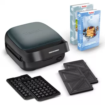 Vafelinė Tefal Snack Collection SW862BF0 2 vafliai 700 W Juoda Tamsiai Žalia