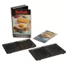 Pakeitimo plokštės Tefal XA800112, skirtos Snack Collection/SnackTime – juodos, 242×155×44 mm, 2 vnt. pakuotė