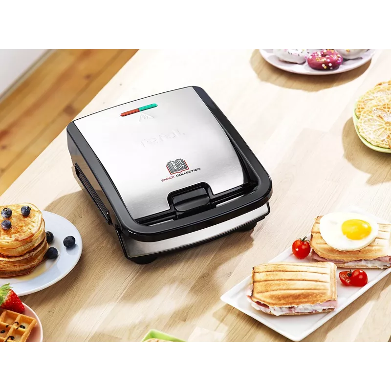 Pakeitimo plokštės Tefal XA800112, skirtos Snack Collection/SnackTime – juodos, 242×155×44 mm, 2 vnt. pakuotė