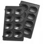 Pakeitimo plokštelė Tefal XA801512 juoda, skirta Snack Collection, 242×155×44 mm, 2 vnt.
