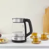 Tefal Glass Kettle KI605830 elektrinis virdulys 1,7 L 2200 W juodas, sidabrinis, permatomas