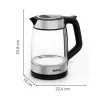 Tefal Glass Kettle KI605830 elektrinis virdulys 1,7 L 2200 W juodas, sidabrinis, permatomas