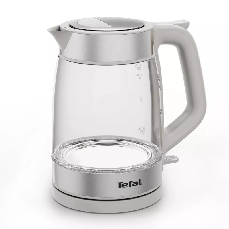 Tefal stiklinis virdulys KI605B30 1,7 L 2200 W Pilka, Sidabrinė, Peršviečiama
