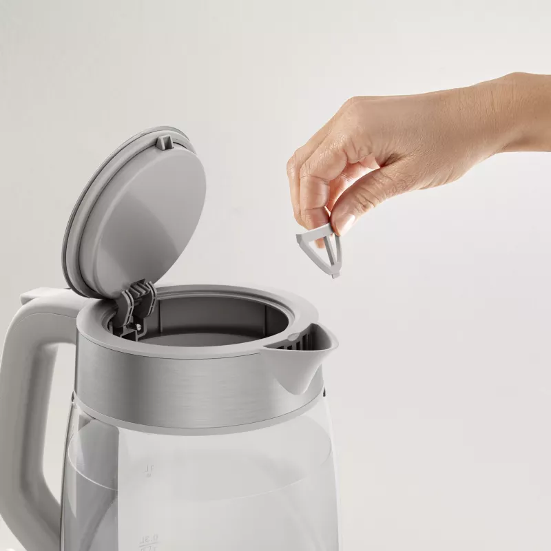 Tefal stiklinis virdulys KI605B30 1,7 L 2200 W Pilka, Sidabrinė, Peršviečiama