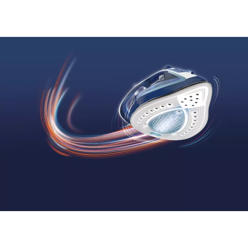 Tefal EasyGliss Plus FV5735 lygintuvas sausas ir su garais, Durilium padas, 2500 W, mėlyna, balta