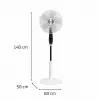 Rowenta Turbo Silence Extreme VU5690 Juoda, Balta – Stovimas ventiliatorius