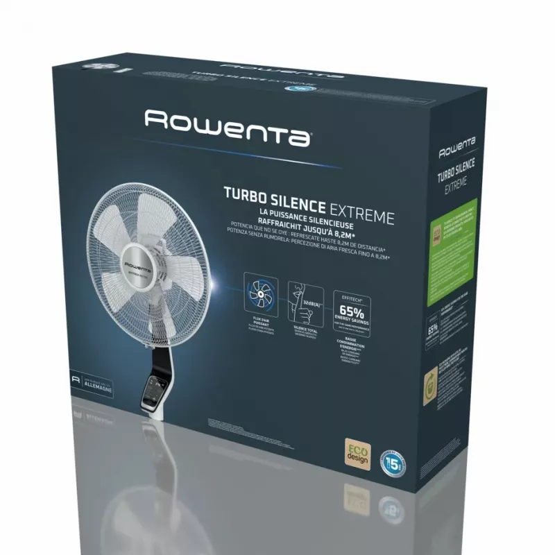 Rowenta Turbo Silence Extreme VU5690 Juoda, Balta – Stovimas ventiliatorius