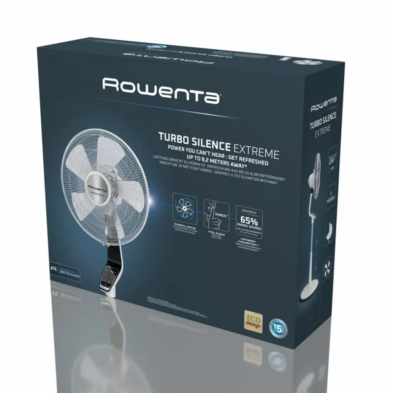 Rowenta Turbo Silence Extreme VU5690 Juoda, Balta – Stovimas ventiliatorius
