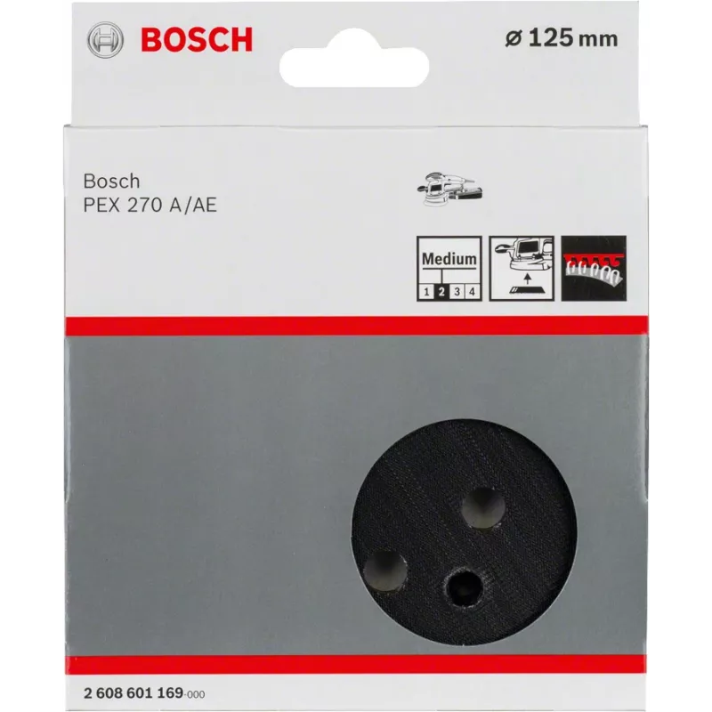Bosch 2 608 601 169 šlifavimo trinkelė – atraminė plokštelė su tvirtinimo varžtais ir raktu