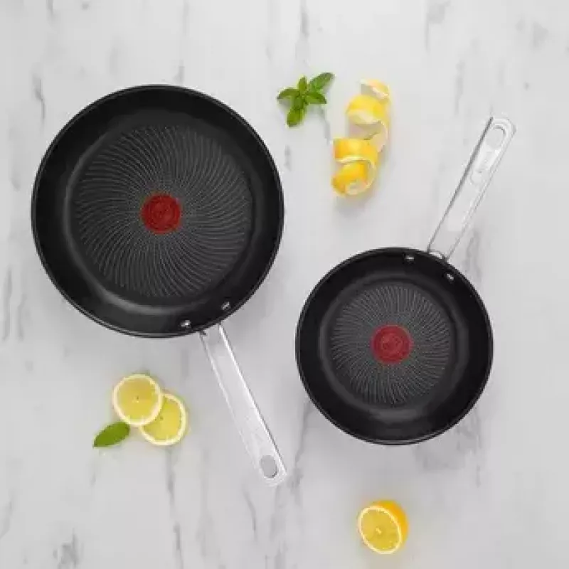 Kepimo indų rinkinys Tefal Intuition B817S255 – nerūdijančio plieno keptuvės 20 cm ir 26 cm