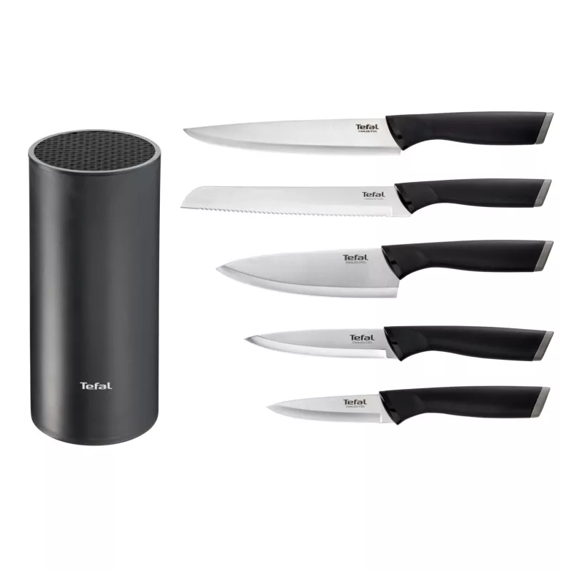 Peilių rinkinys Tefal K2216S74 – nerūdijančio plieno ašmenys, 20 cm, 5 dalių