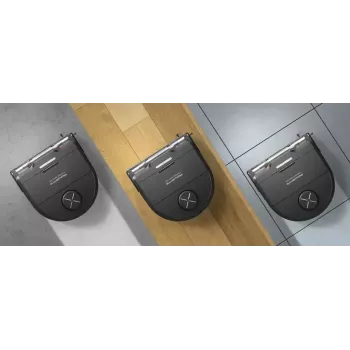 Robotinis dulkių siurblys Rowenta X-Plorer RR9465WH – bekontaktis, D formos, 0,35 L talpa, 120 min veikimo laikas, Li-Ion, juodas